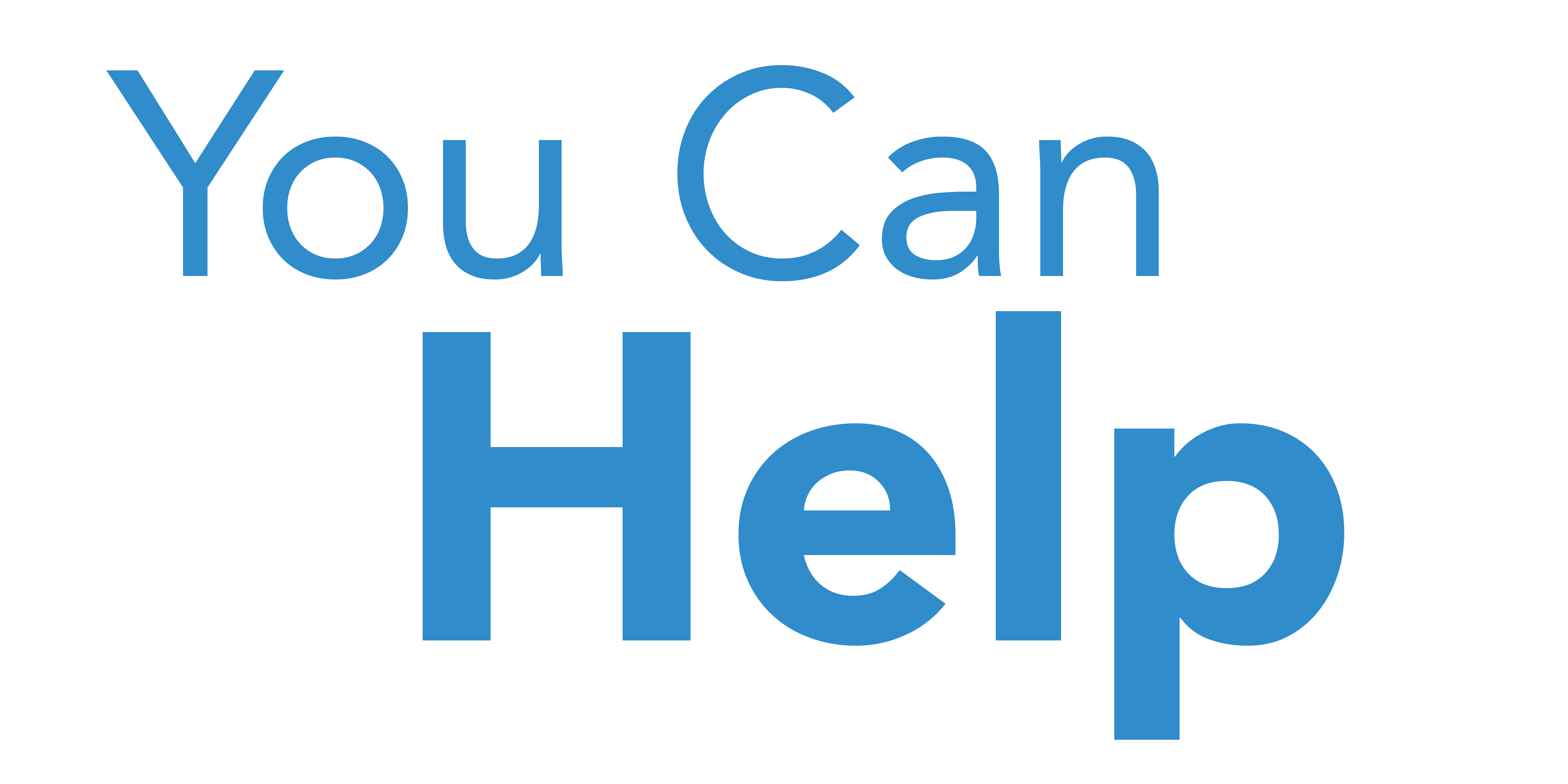 you can help